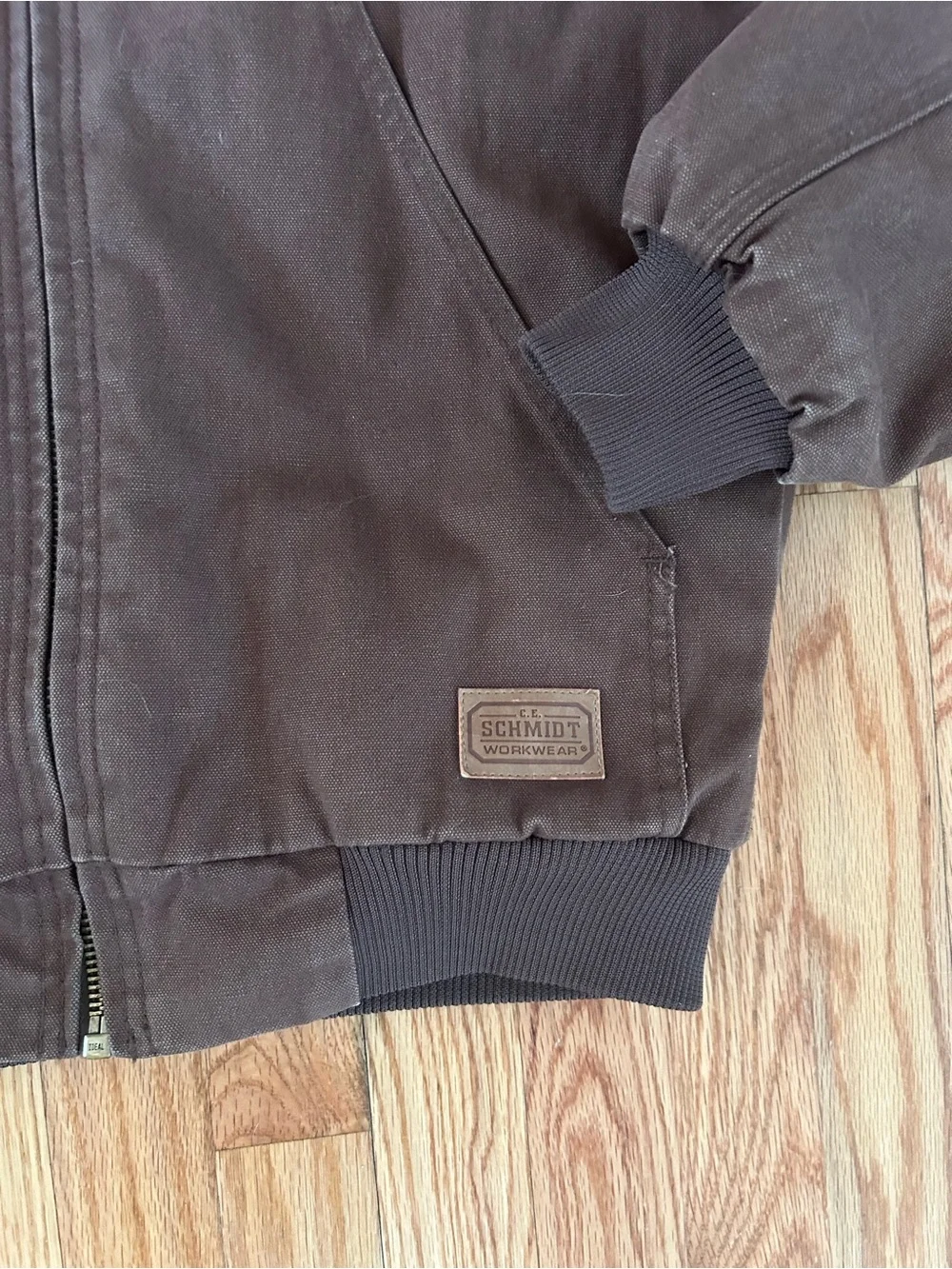 Brown Hooded Workwear Jacket - Picture 3 of 9